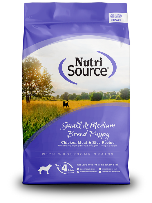 NutriSource® Small & Medium Breed Puppy Chicken & Rice Recipe Dry Dog Food