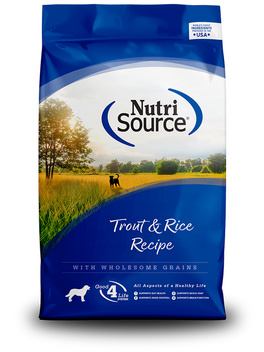 NutriSource® Adult Trout & Rice Recipe Dry Dog Food