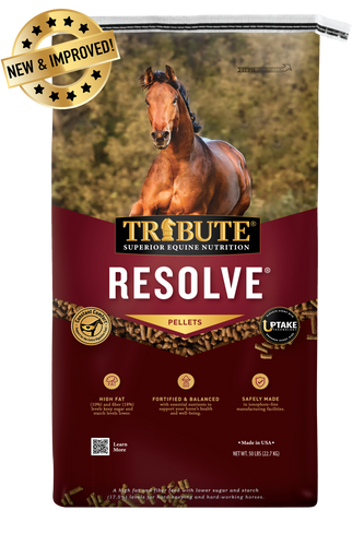 TRIBUTE Resolve®, Pelleted, Low NSC, High Fat, High Fiber Feed - 50lb