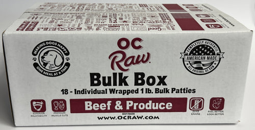 OC Raw Beef & Produce - 18lb Bulk Box