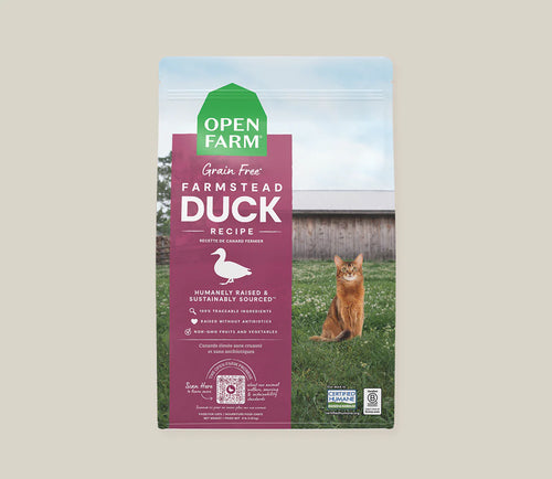 Open Farm Farmstead Duck Grain-Free Cat Kibble - 4lb