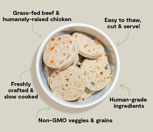 Open Farm Goodbowl Chicken & Grass-Fed Beef Freshly Crafted Roll for Dogs - 28oz