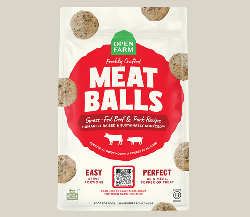 Open Farm Grass-Fed Beef & Pork Freshly Crafted Meatballs for Dogs - 36oz