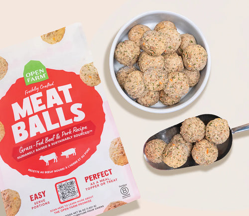 Open Farm Grass-Fed Beef & Pork Freshly Crafted Meatballs for Dogs - 36oz