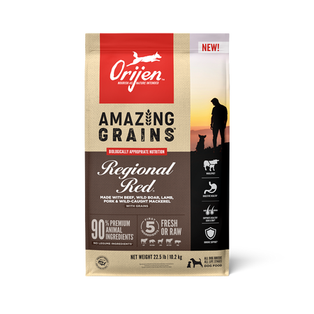 Orijen Amazing Grains™, Regional Red Dry Dog Food - 22.5lb
