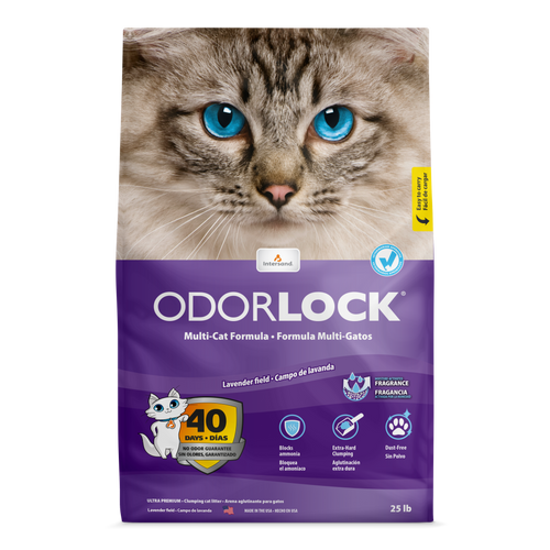 ODORLOCK Ultra Premium Multi-Cat Lavender Field Scented Litter Formula