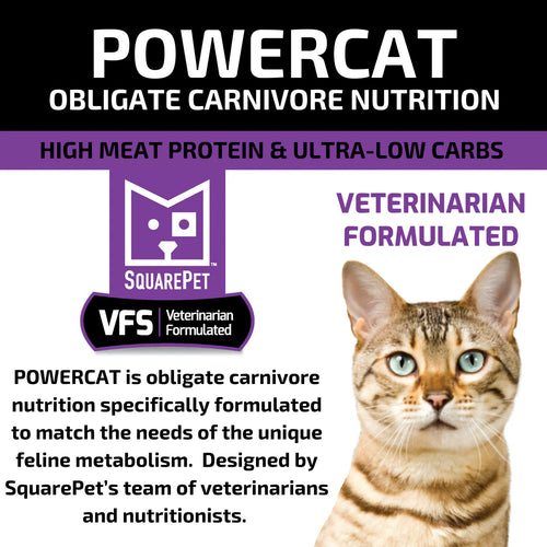 SQUARE PET VFS® POWERCAT™ Turkey & Chicken for Cats - 11lb