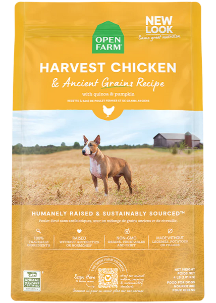 Open Farm Harvest Chicken Ancient Grains Dry Dog Food Agri