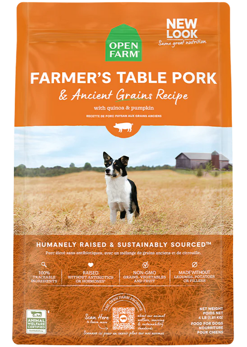 Open Farm Farmer's Table Pork & Ancient Grains Dry Dog Food