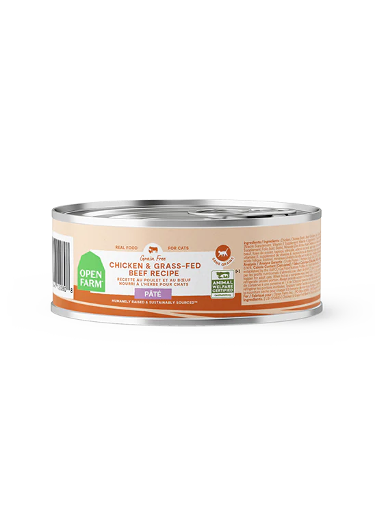 Open Farm Chicken & Grass-Fed Beef Pâté for Cats 5.3oz