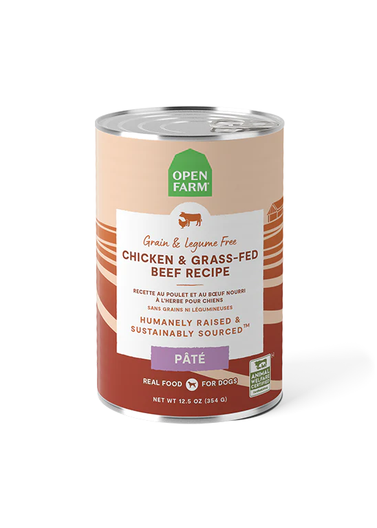 Open Farm Chicken & Grass-Fed Beef Pâté for Dogs 12.5oz