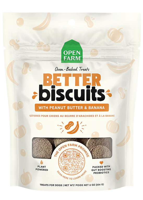 Open Farm Better Biscuits With Peanut Butter & Banana Recipe - 8oz