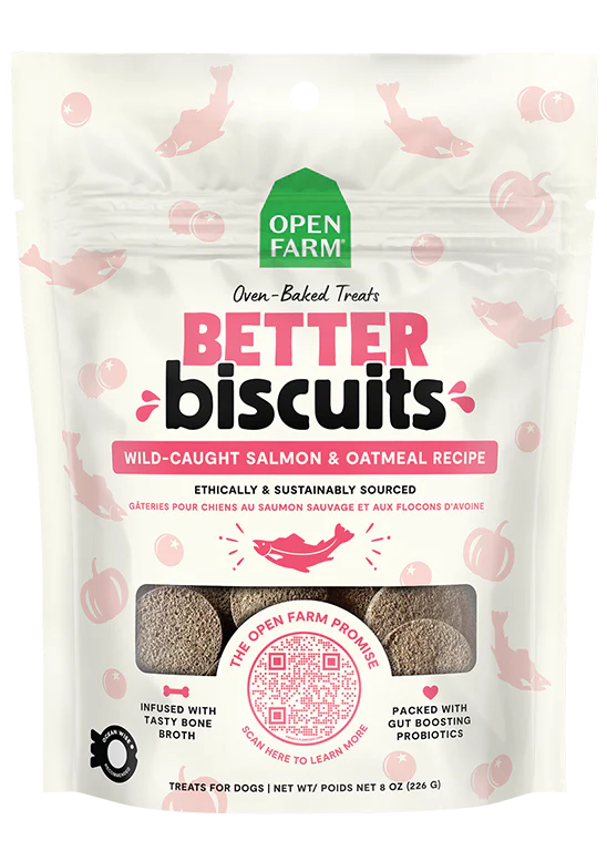 Open Farm Better Biscuits Wild-Caught Salmon & Oatmeal Recipe - 8oz