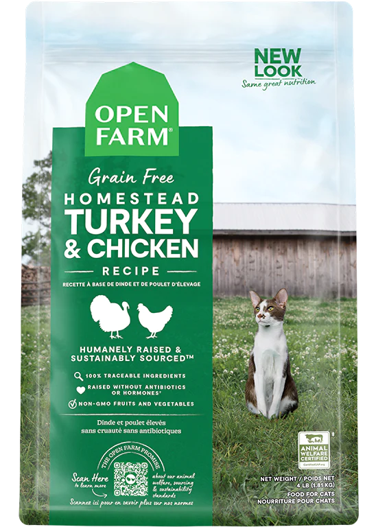 Open Farm Homestead Turkey & Chicken Dry Cat Food