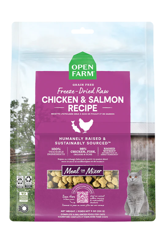 Chicken & Salmon Freeze Dried Raw Cat Food -3.5oz