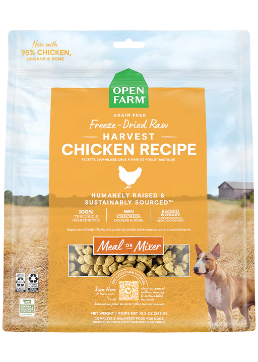 Open Farm Harvest Chicken Freeze Dried Raw Dog Food 13.5z