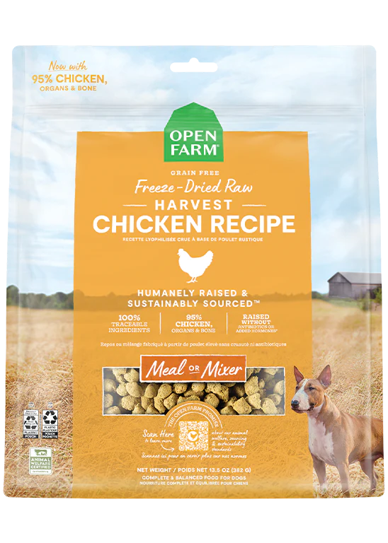 Open Farm Harvest Chicken Freeze Dried Raw Dog Food 13.5z