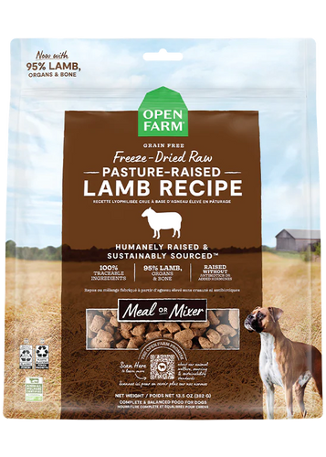 Pasture-raised Lamb Freeze Dried Raw Dog Food 13.5oz