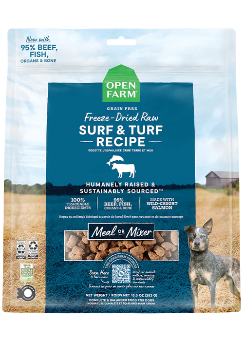 Open Farm Surf & Turf Freeze Dried Raw Dog Food 22oz