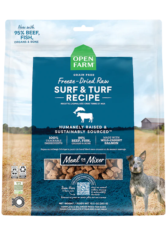 Open Farm Surf & Turf Freeze Dried Raw Dog Food 22oz