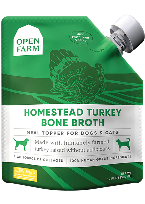 Homestead Turkey Bone Broth for Dogs12oz