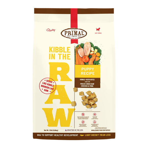 PRIMAL PET FOODS KIBBLE IN THE RAW PUPPY RECIPE - 1.5LB