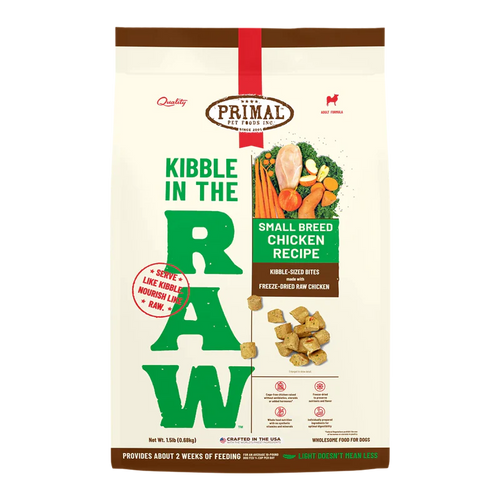 PRIMAL PET FOODS KIBBLE IN THE RAW  SMALL BREED CHICKEN RECIPE - 4LB