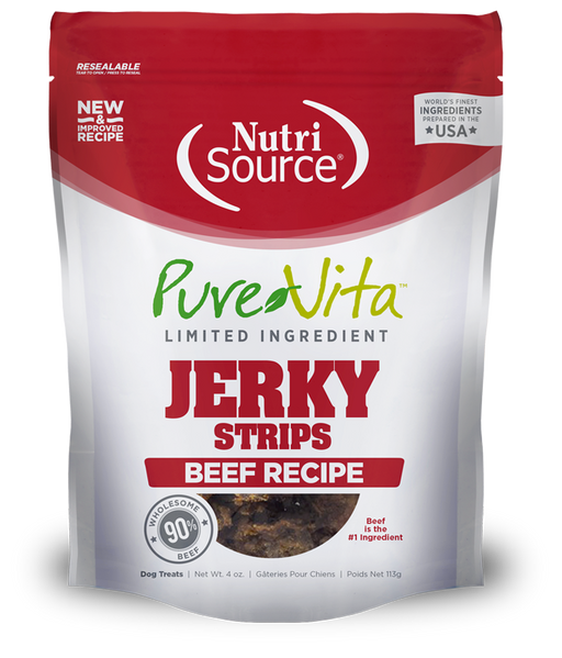 Pure Vita Beef Jerky Healthy Jerky Treats for Dogs