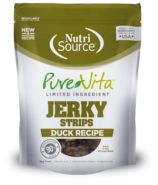 Pure Vita Duck Jerky Healthy Jerky Treats for Dogs