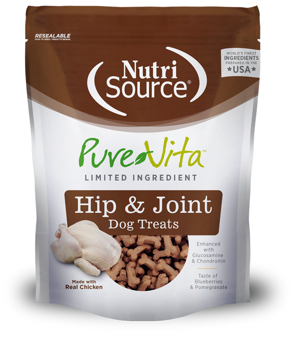 Pure Vita Hip & Joint Chicken Dog Treat 6oz.