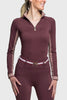 Long Sleeve Cabernet Tonal Crown 1/4 Zip Shirt