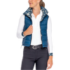 Kastel Denmark Sailor Blue French Tulip & Solid Reversible Puffer Vest