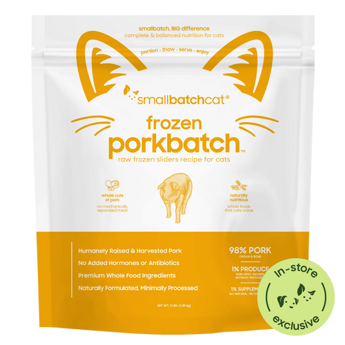 Small Batch Pet Pork Sliders for Cats Frozen Raw - 3lb