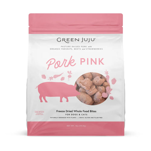 Green Juju Pork Pink Whole Food Bites Freeze-Dried Treat / Topper - 7oz