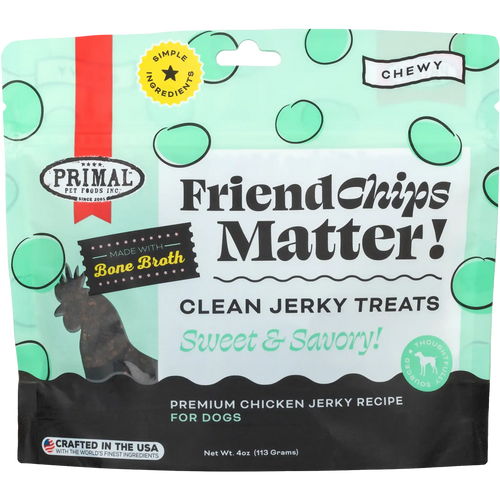 Primal FriendChips Matter Jerky Treats for Dogs Chicken Recipe