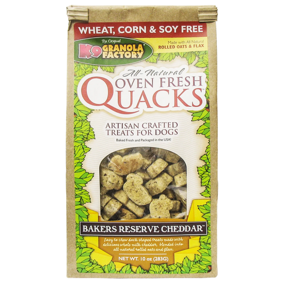 K9 Granol Factory Quacks, Bakers Reserve Cheddar Dog Treats