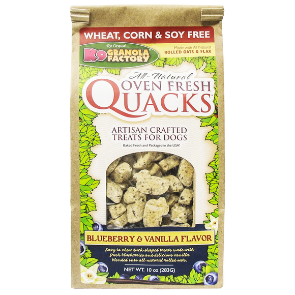 K9 Granola Factory Quacks, Blueberry and Vanilla Dog Treats