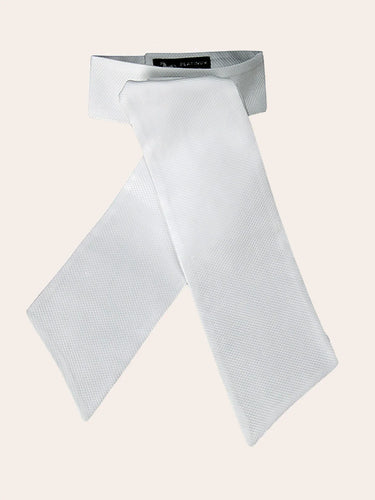 R.J. Classics Camden Pre-Tied White Pique Stock Tie
