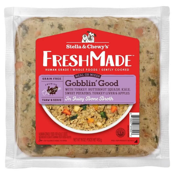 Stella & Chewy's FreshMade Gobblin' Good Gently Cooked Dog Food - 16oz