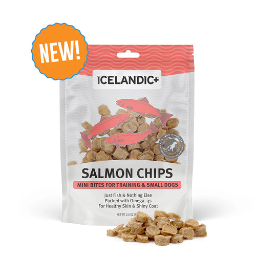 Salmon Mini Fish Chips Dog Treats 2.5oz