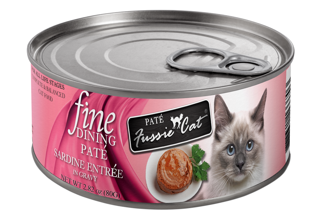 Fussie Cat Fine Dining - Pate - Sardine Entree in gravy 2.82oz