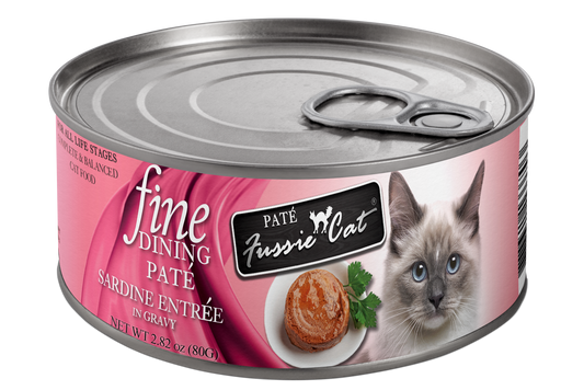 Fussie Cat Fine Dining - Pate - Sardine Entree in gravy 2.82oz