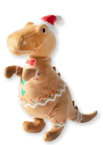 Cookie-Saurus Plush Dino Dog Toy