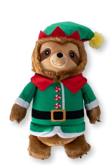 Treat Yo’ Elf Plush Sloth Dog Toy