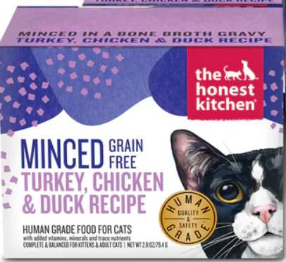 The Honest Kitchen Minced Turkey, Chicken & Duck in Bone Broth Gravy - 5.5oz