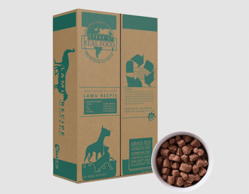 Steve's Real Food Frozen Raw Dog Food Lamu Recipe Nuggets - 9.75lb