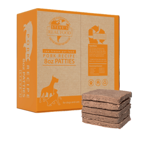 Steve's Real Food Frozen Raw Dog Food Pork Recipe - 20lb