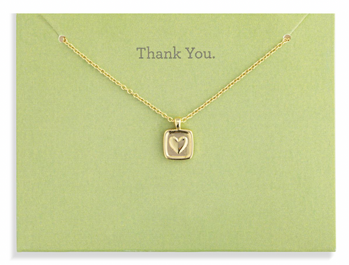 Floral Card Collection - 14k Gold Heart 16 Necklace