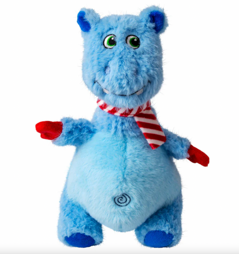 KONG Holiday Knots Belly Hippo Plush Squeaker Dog Toy - Medium/Large