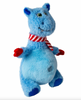 KONG Holiday Knots Belly Hippo Plush Squeaker Dog Toy - Medium/Large
